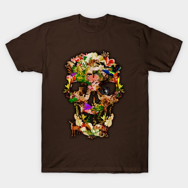 United animal Kingdom Sugar Skull T-Shirt by Dezigner007